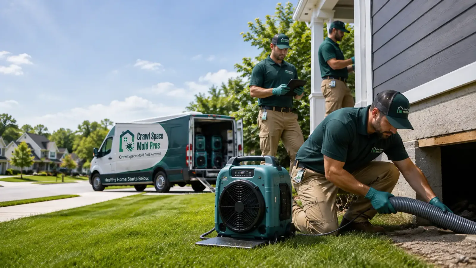 Crawl Space Mold Removal in New Boston, MI